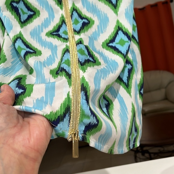 Macbeth Collection by Margaret Josephs Womens Geometric Sleeveless Blouse Size S - Picture 3 of 6